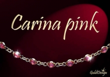 Carina pink - řetízek zlacený